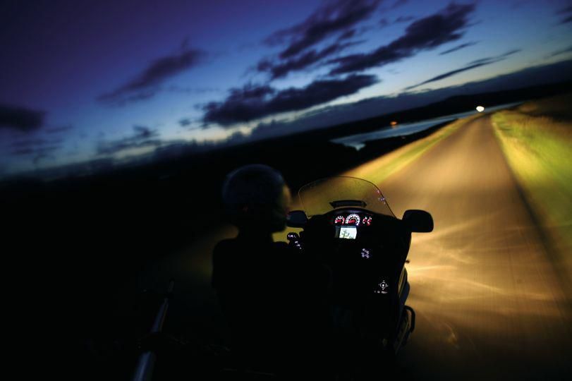 Motorcycle riding tips at night