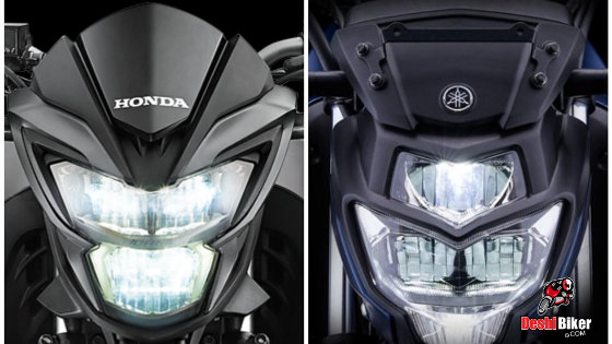 CB Hornet vs FZs V3 headlight