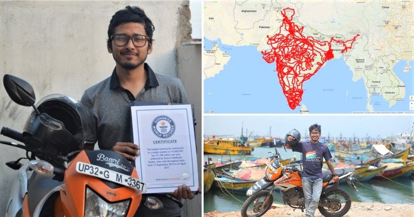 Longest journey by motorcycle in a single country (Individual)