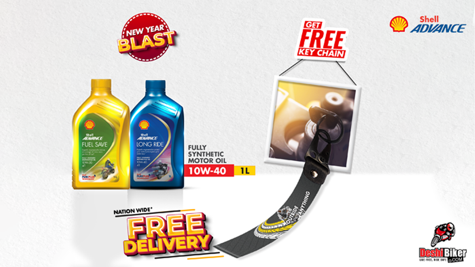 Free Keyring with Shell Advance fuel save and long ride