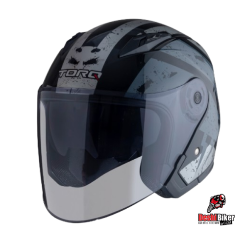 TORQ Atom Leak Helmets - Glossy Grey-Black price in BD