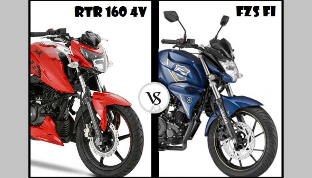 Yamaha Fzs Fi V2 Vs Tvs Apache Rtr 160 4v Comparison Review